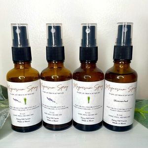 Magnesium Spray. 4 scents available. 2 oz. Sizes.